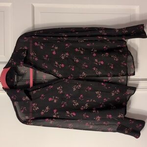 Express 100% Silk floral blouse